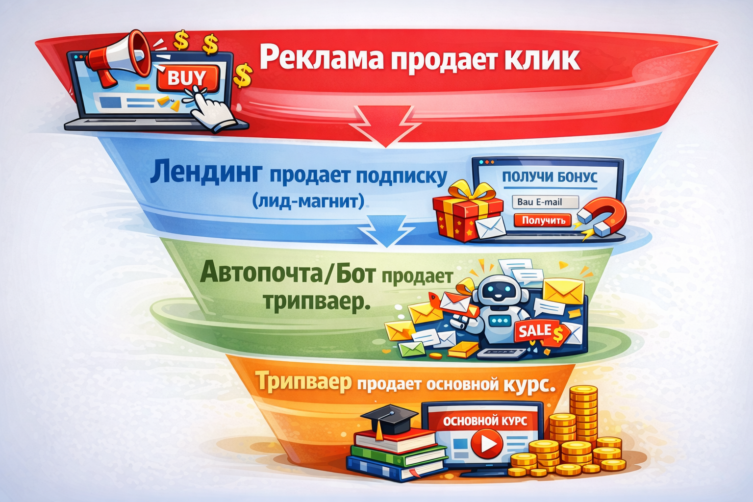 как создать воронку порядок как создать воронку алгоритм